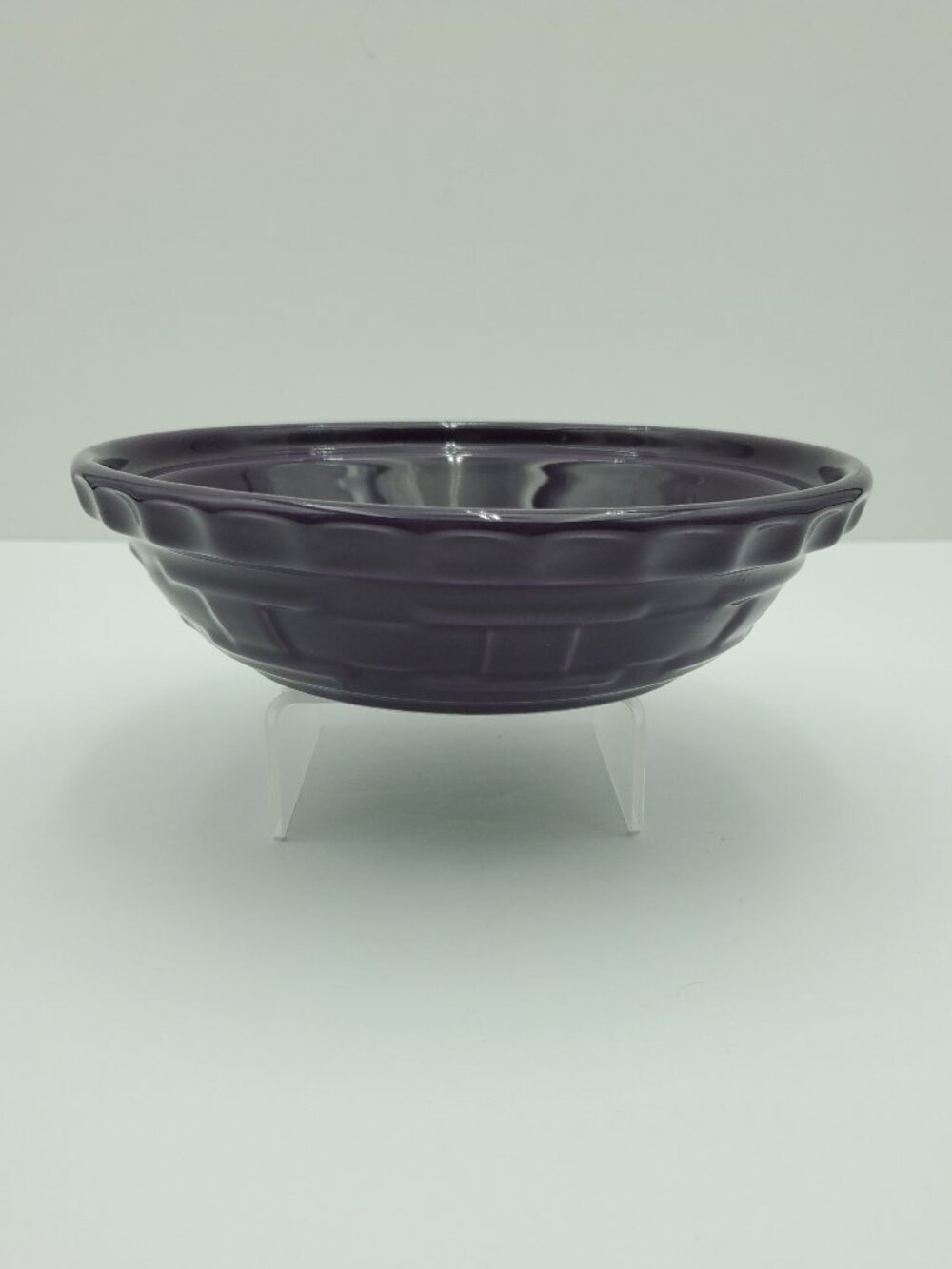 Longaberger Woven Traditions Eggplant Small Pie Plate Purple Pie Serving Dish